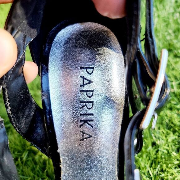 Women's Paprika studded open toed heels - Picture 6 of 12